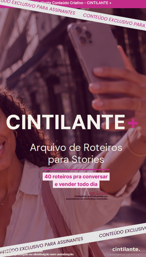 Arquivo de stories prontos da biblioteca Cintilante+